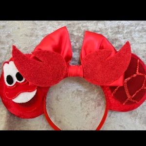 Crab Sebastian little mermaid Disney Minnie ears